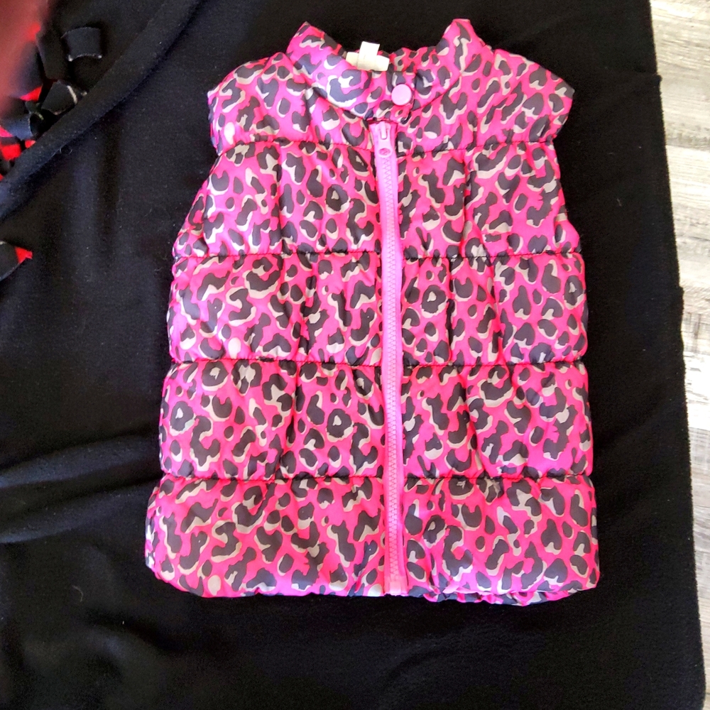 Cheetah puffer vest